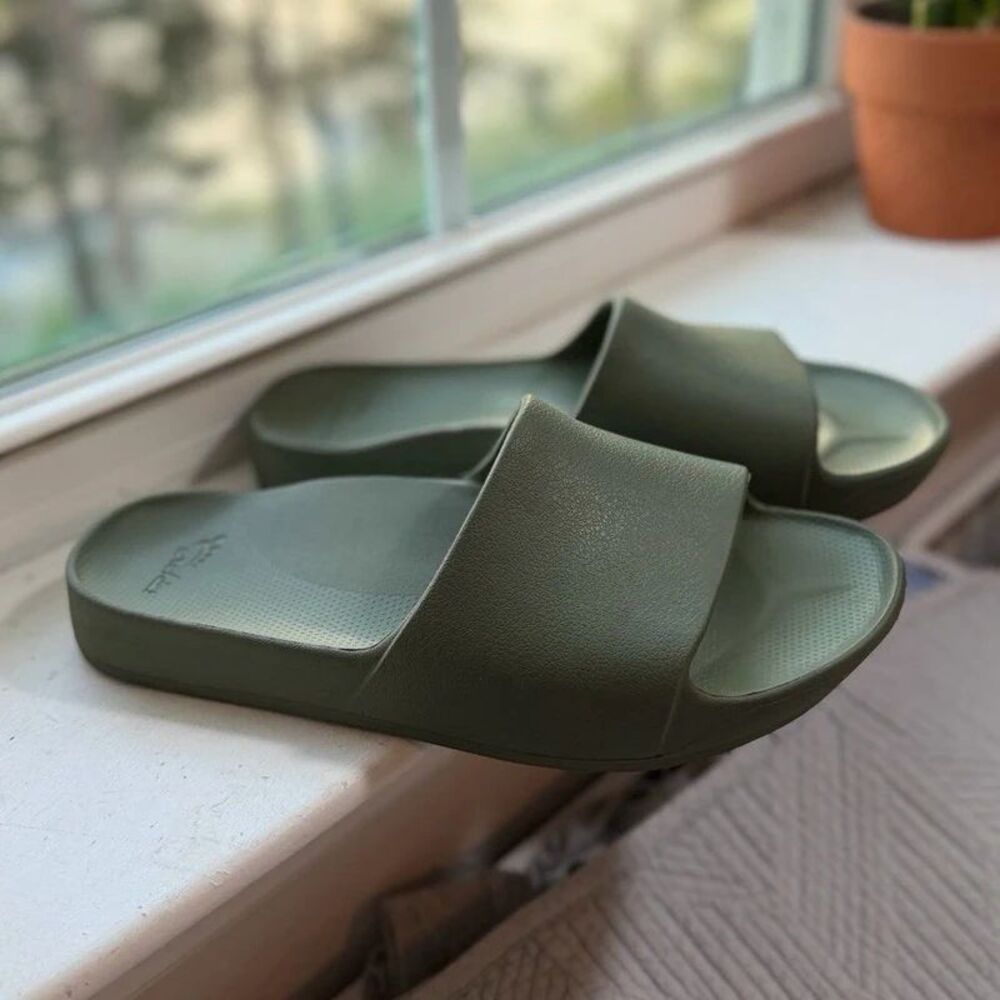Archie’s Arch Support Slide Sandals in Olive Green Men’s 8 | Women’s 9 - Picture 2 of 12